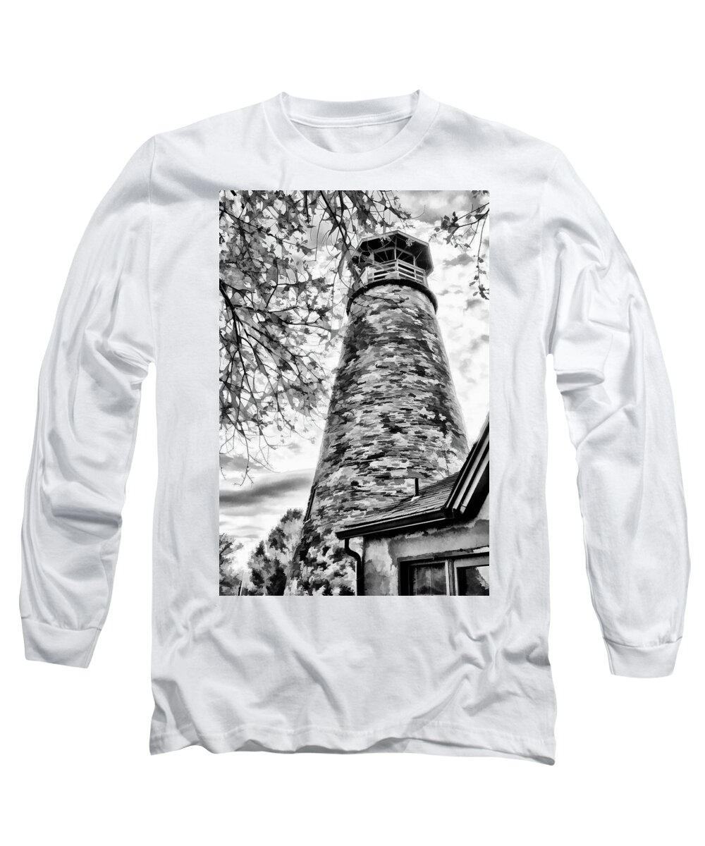 2017 Long Sleeve T-Shirt featuring the photograph Barcelona Lighthouse by Monroe Payne