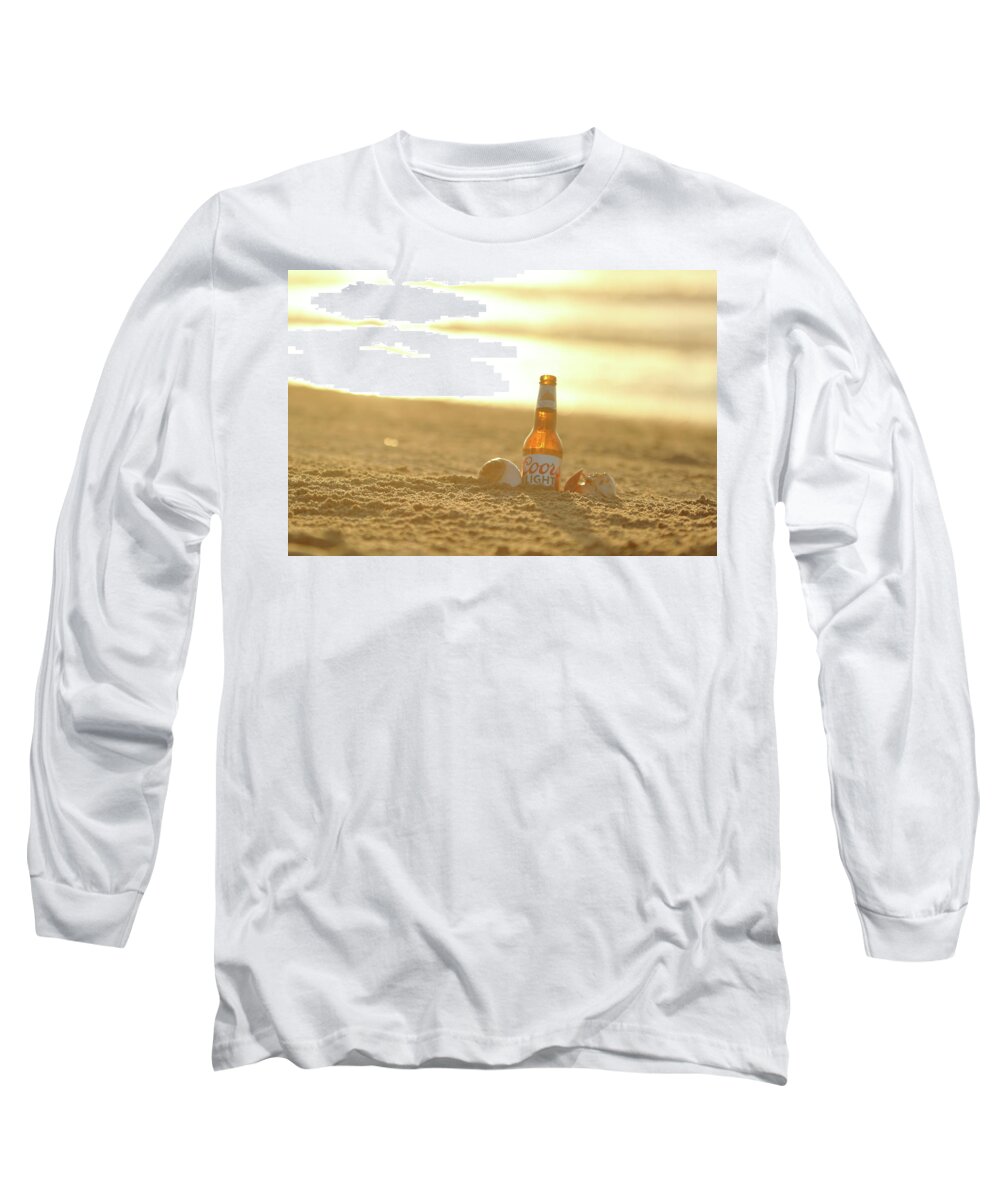 Sea Long Sleeve T-Shirt featuring the photograph Beer And Sunshine by Lens Art Photography By Larry Trager