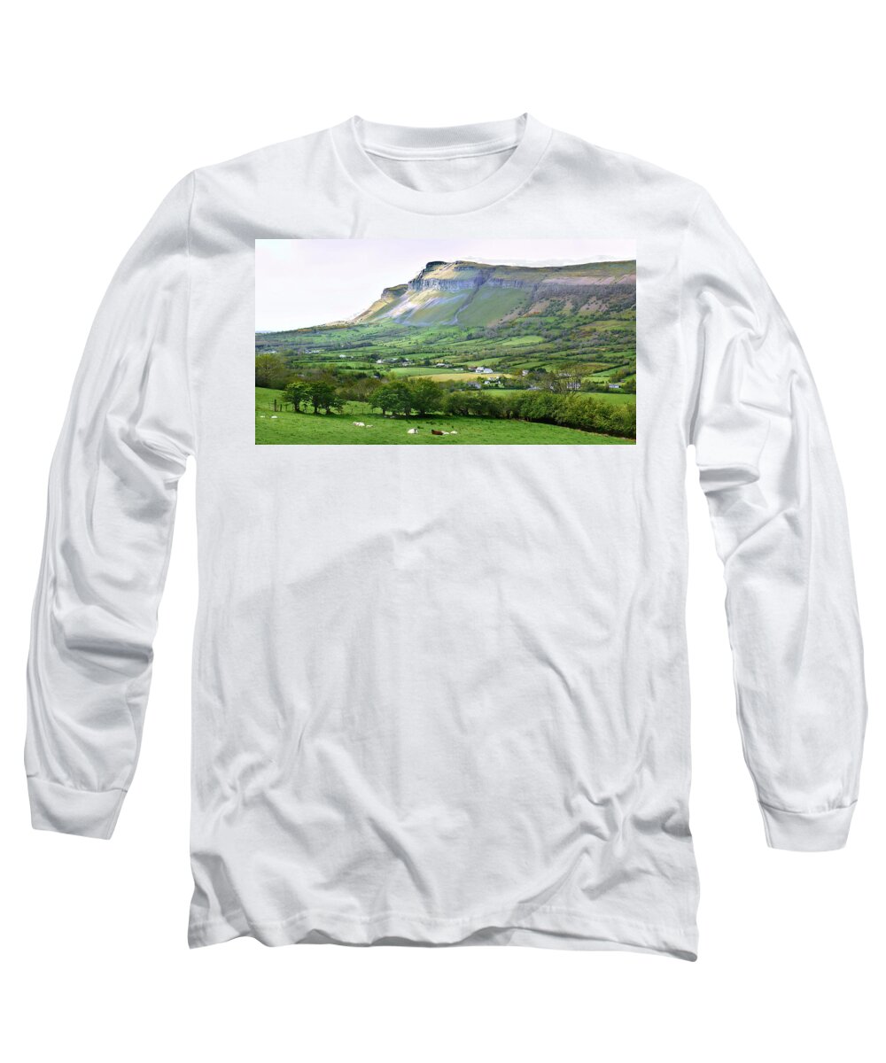 Ireland Rocks Series By Lexa Harpell Long Sleeve T-Shirt featuring the photograph Benbulbin - County Sligo Ireland by Lexa Harpell