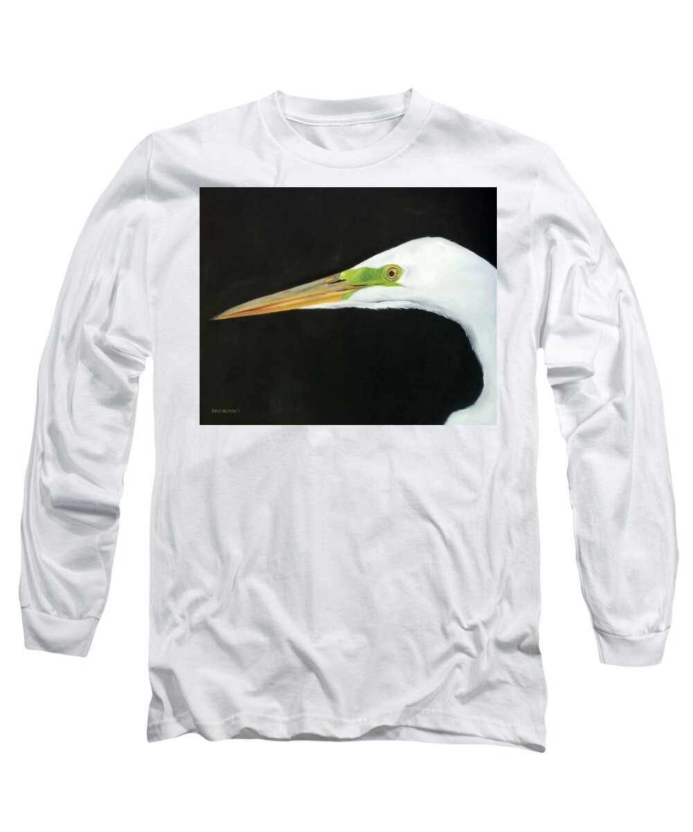  Long Sleeve T-Shirt featuring the painting Bird Purse by christine shockley by John Gholson