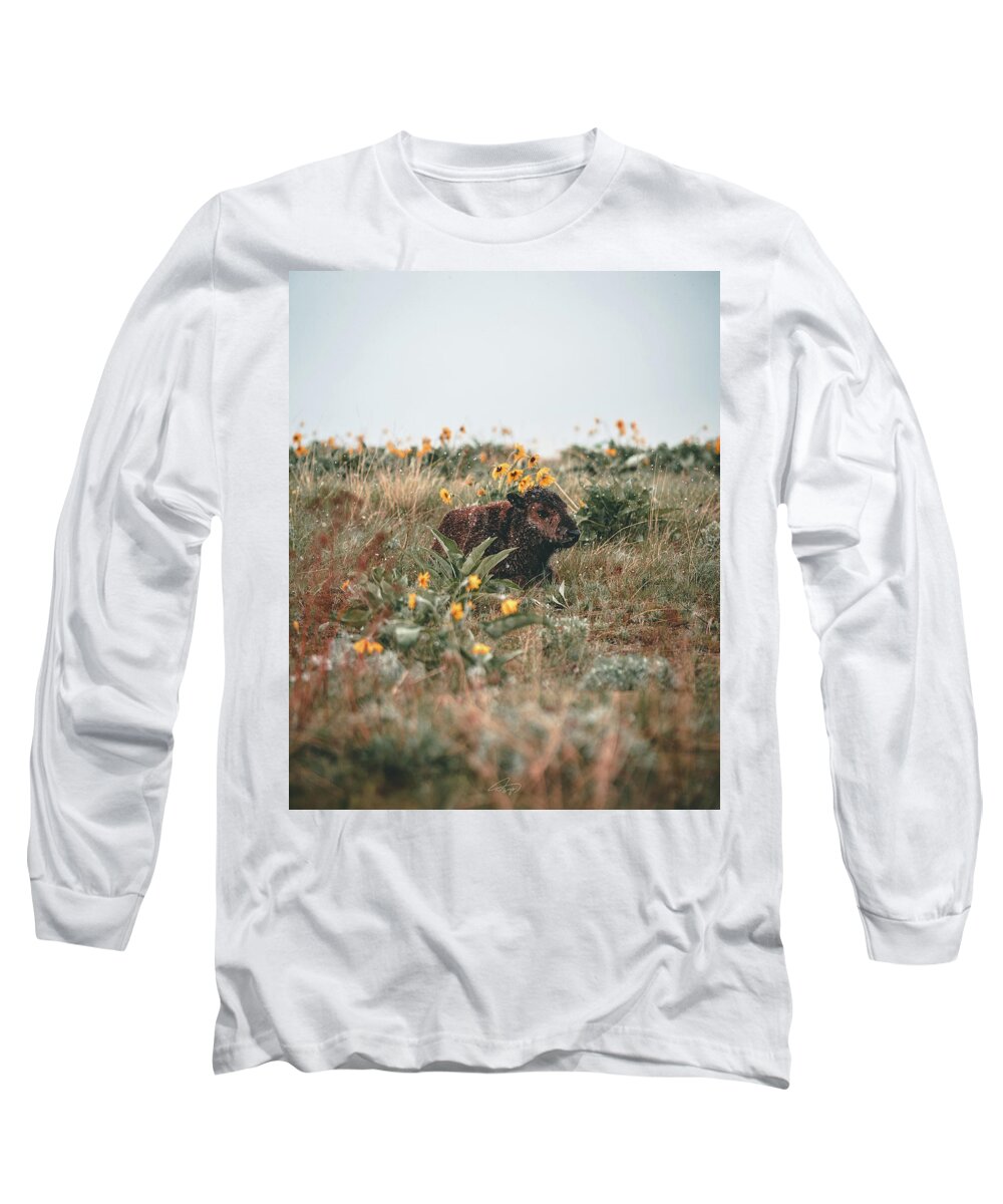  Long Sleeve T-Shirt featuring the photograph Bison Calf by William Boggs
