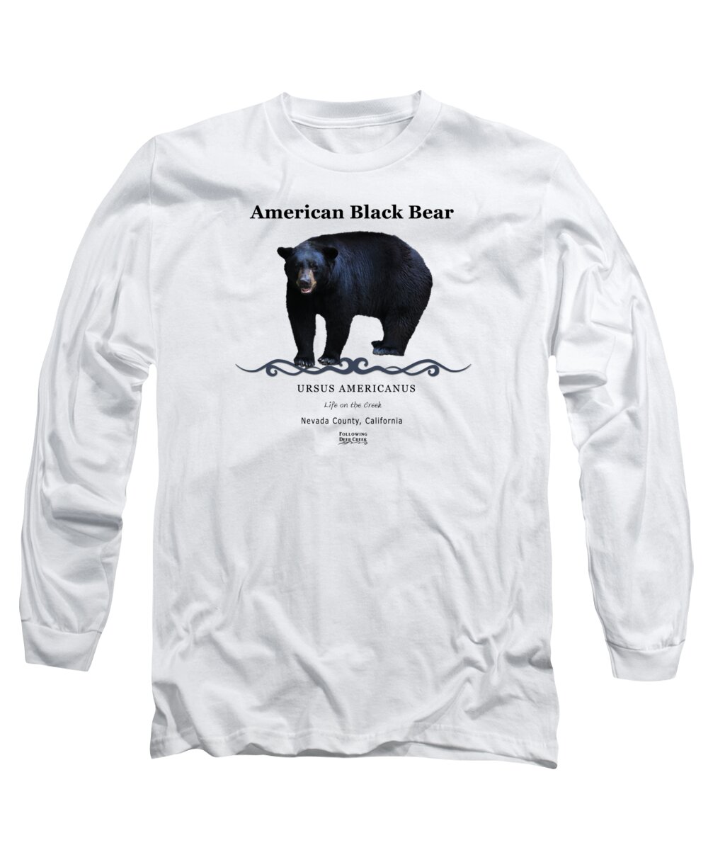 American Black Bear Long Sleeve T-Shirt featuring the digital art Black Bear by Lisa Redfern