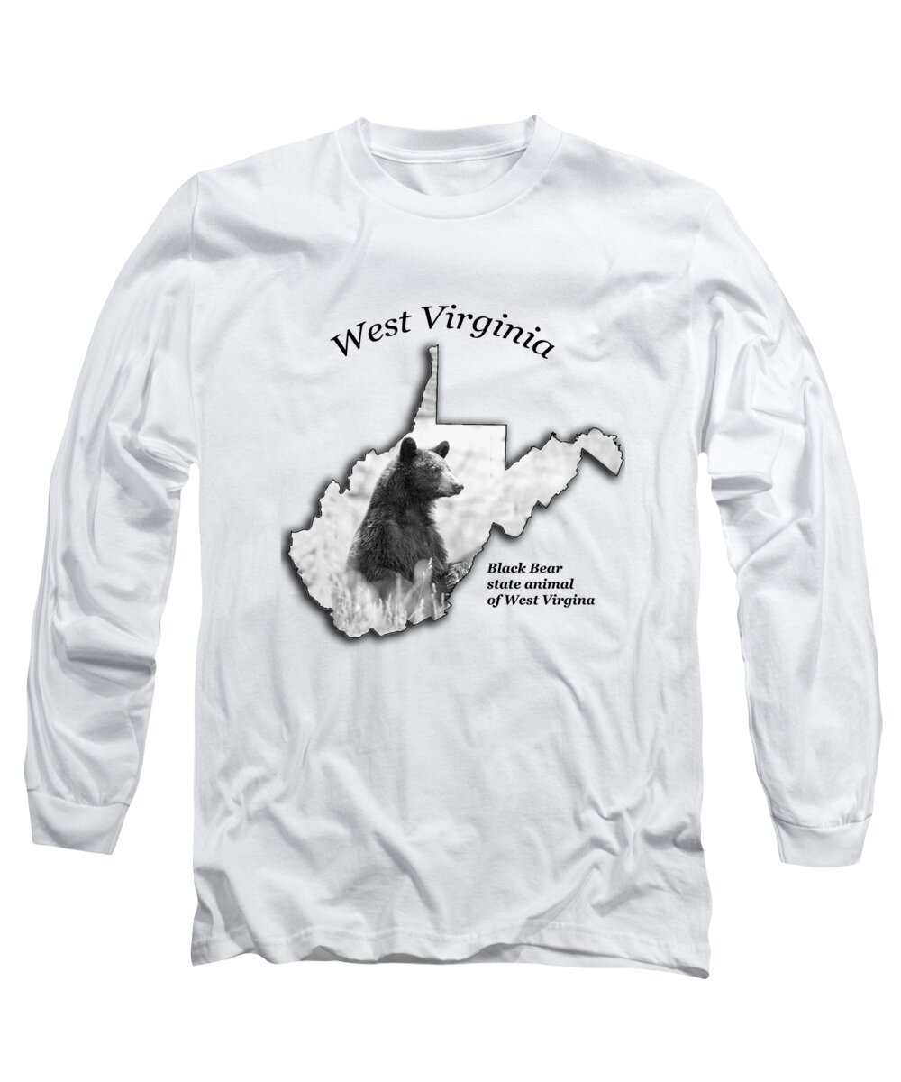 Black Bear Long Sleeve T-Shirt featuring the photograph Black bear the State Animal of West Virginia by Daniel Friend
