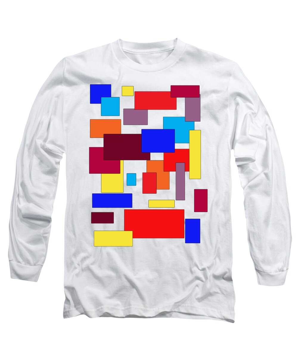 Abstract Long Sleeve T-Shirt featuring the digital art Boogie by George Pennington