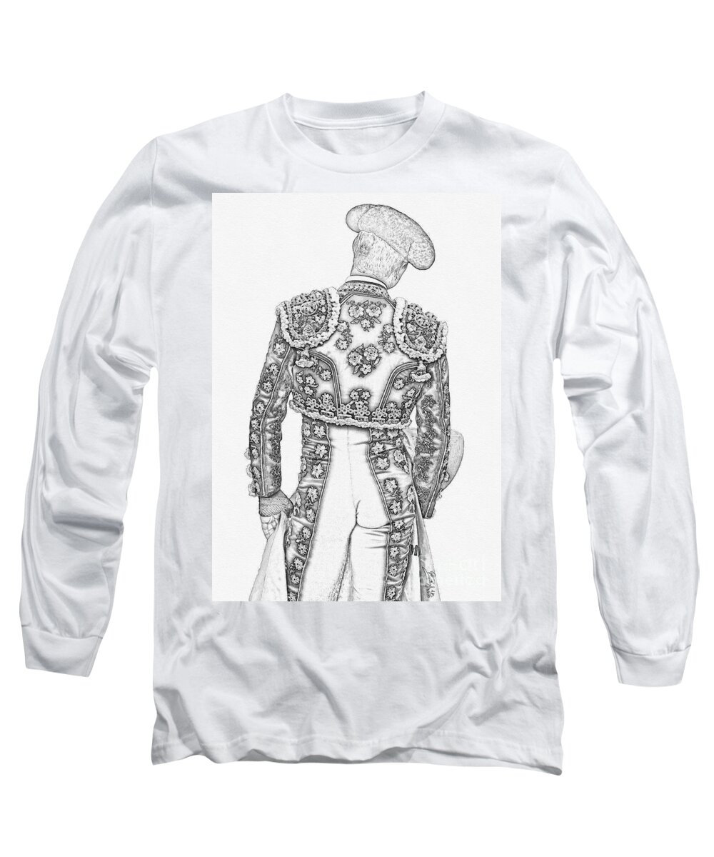 Bullfighter Long Sleeve T-Shirt featuring the digital art Bullfighter by Marisol VB