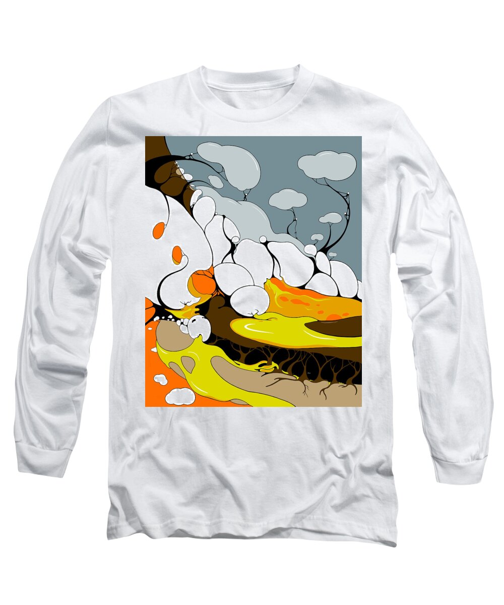 Climate Change Long Sleeve T-Shirt featuring the digital art Cascade by Craig Tilley