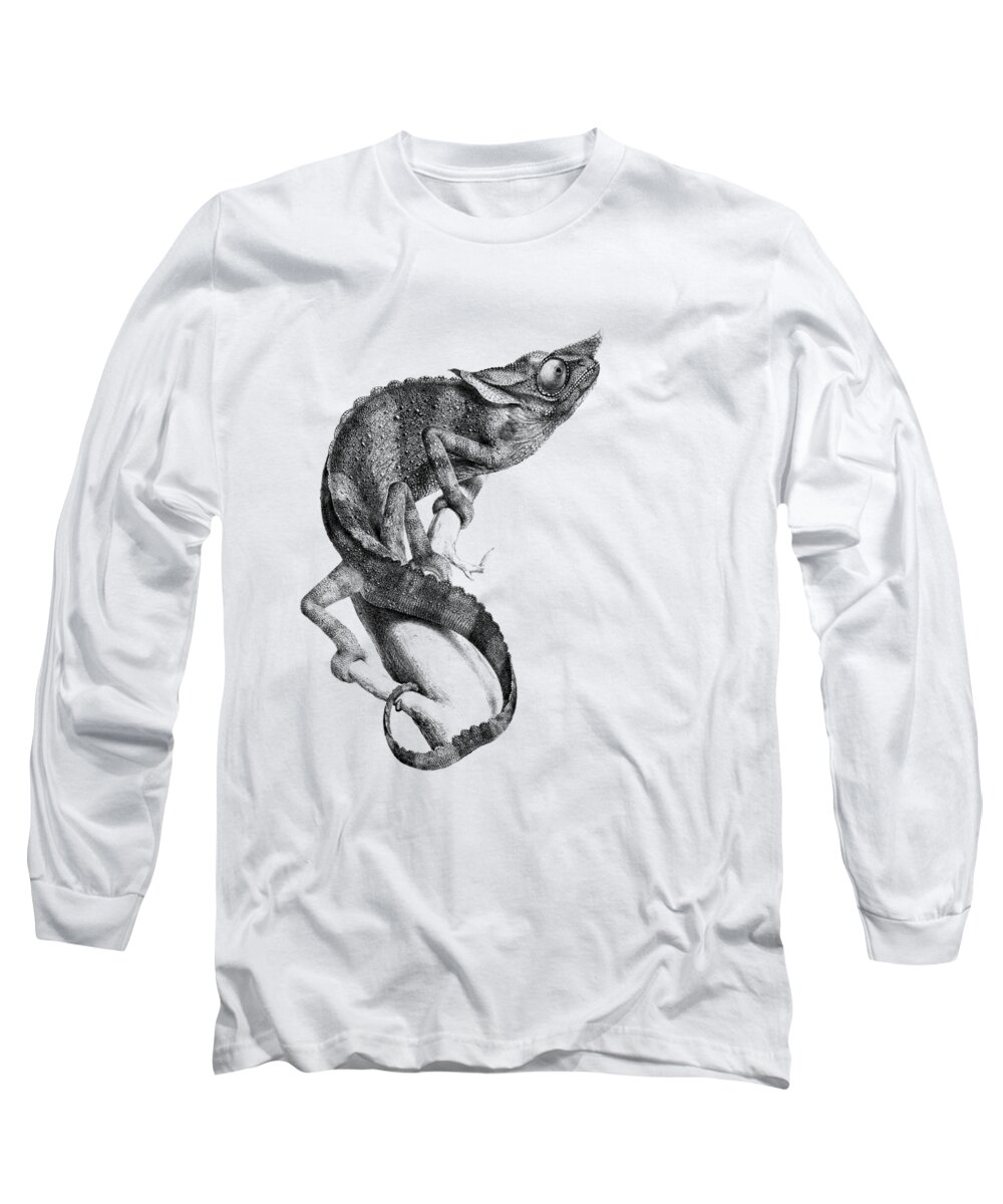 Chameleon Long Sleeve T-Shirt featuring the digital art Chameleon by Madame Memento