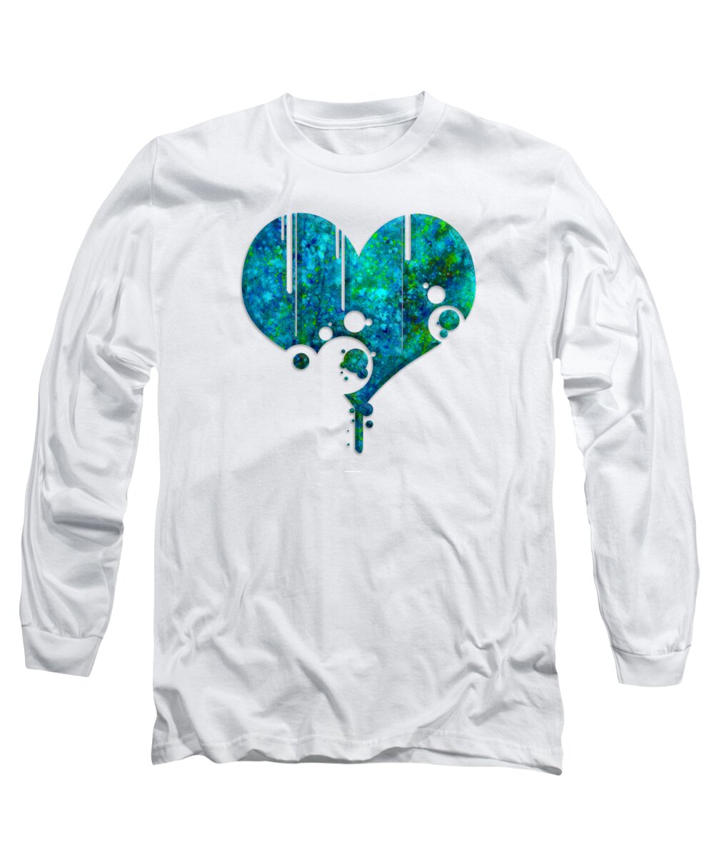 Heart Long Sleeve T-Shirt featuring the painting Chemical Heart by Fred Odle