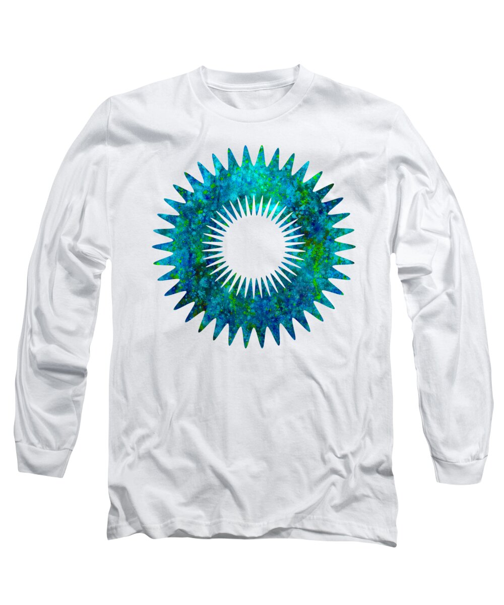 Cog Long Sleeve T-Shirt featuring the mixed media Cog by Fred Odle