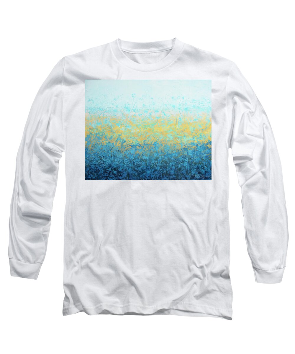 Cool Long Sleeve T-Shirt featuring the painting Cool, Cool Summer by Linda Bailey