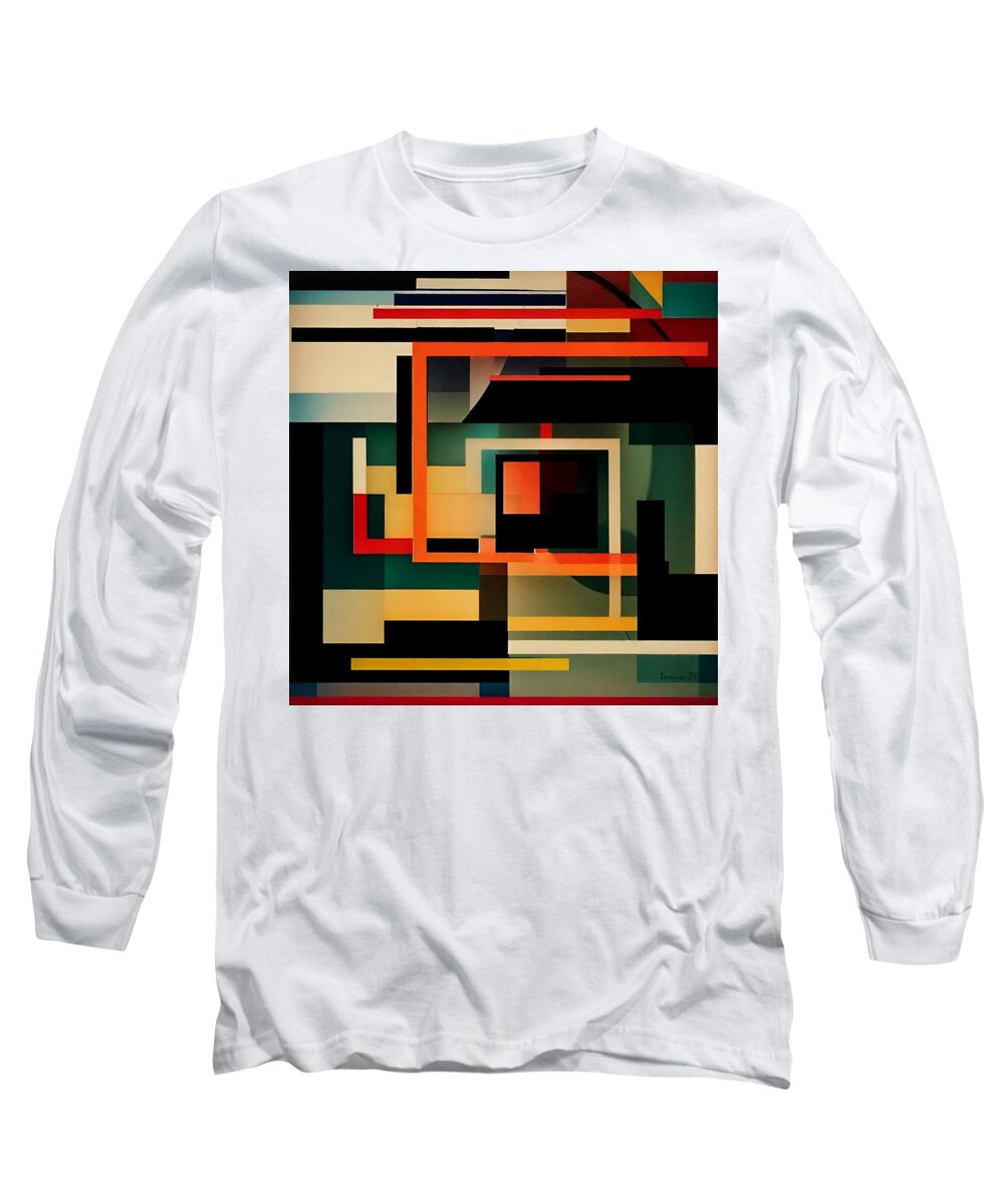 Art Long Sleeve T-Shirt featuring the digital art Cube - No.9 by Fred Larucci
