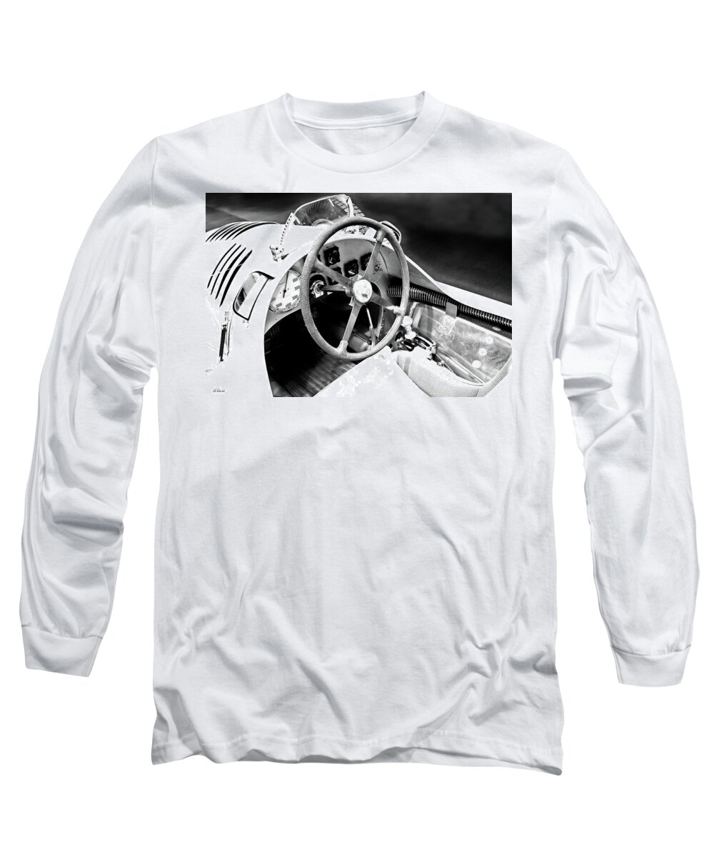 Auto Union Long Sleeve T-Shirt featuring the photograph Dashboard of a 1939 Auto Union Grand-Prix Rennwagen Typ 3 Monoposto race car by Peter Kraaibeek