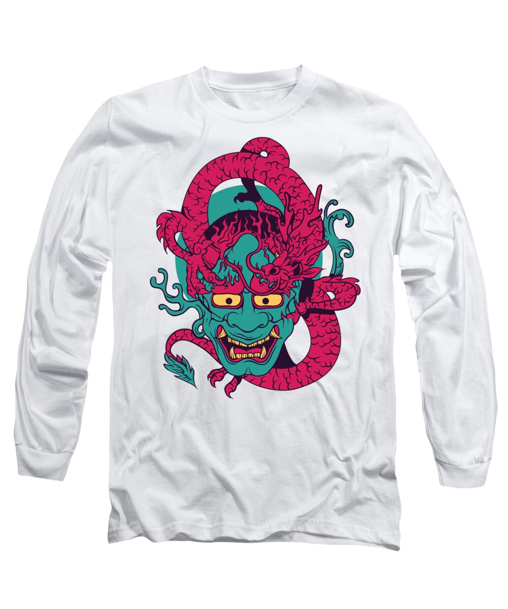 stereoanlæg vægt Fremtrædende Demon Chinese Dragon Long Sleeve T-Shirt by Jacob Zelazny - Pixels Merch