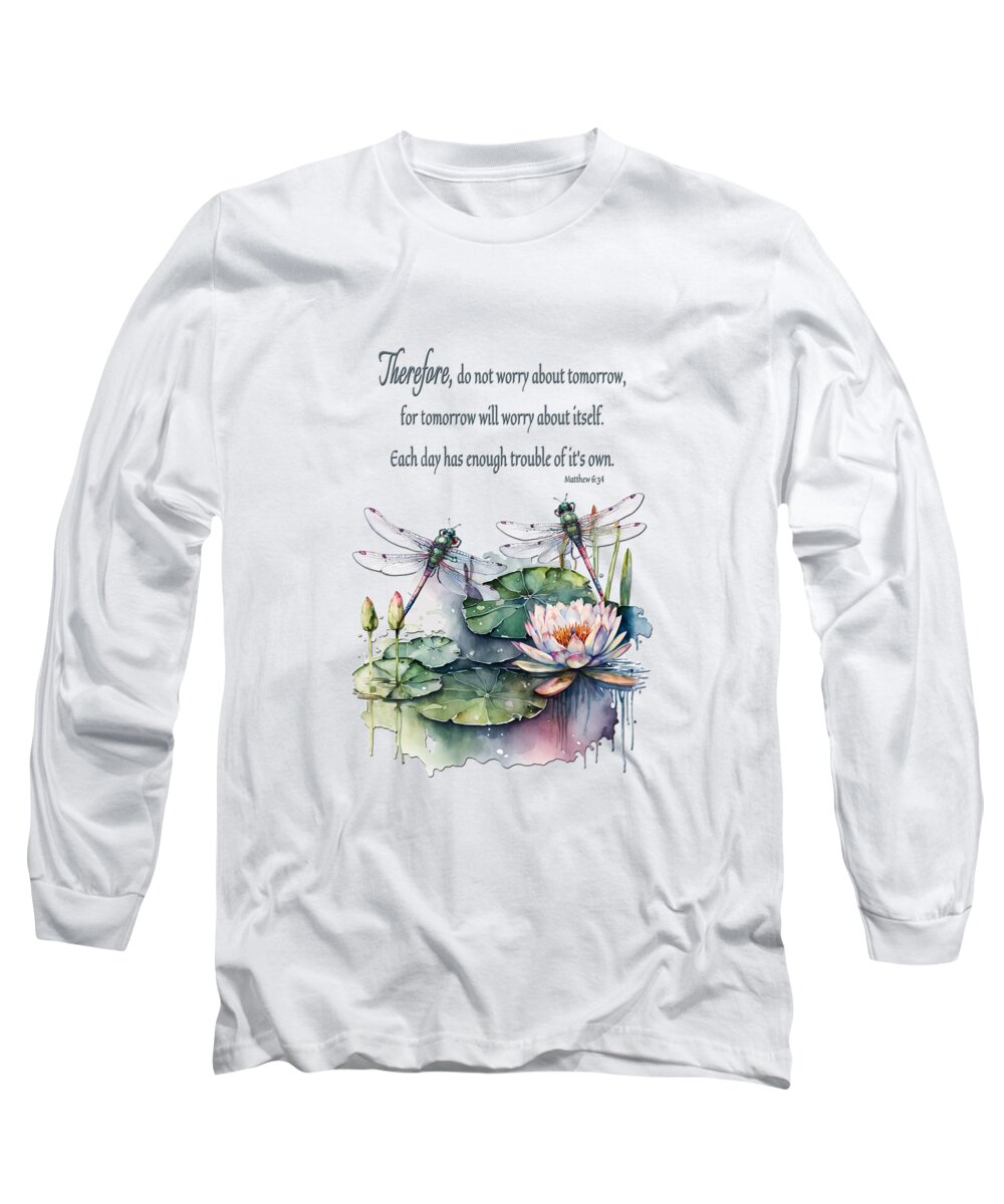 Scripture Long Sleeve T-Shirt featuring the digital art Do Not Worry by HH Photography of Florida