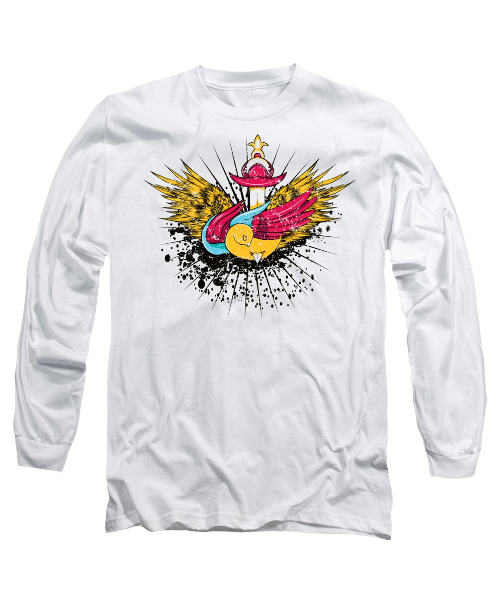 Halloween Long Sleeve T-Shirt featuring the digital art Dove by Jacob Zelazny