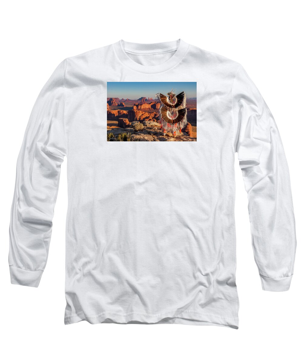 Southwest Long Sleeve T-Shirt featuring the photograph Eagle Feathers by Dan Norris