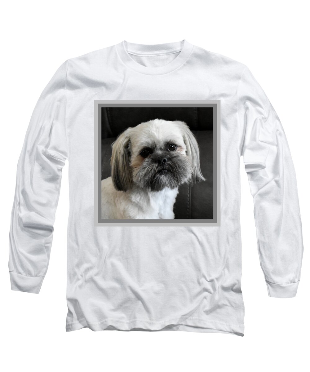 Dog Long Sleeve T-Shirt featuring the photograph Eli Portrait Framed by Kathy K McClellan