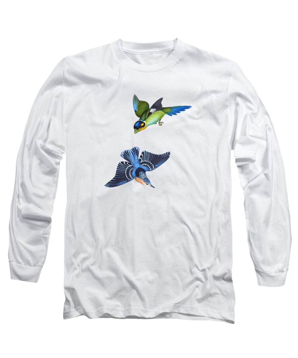 Bird Long Sleeve T-Shirt featuring the digital art Fly High Little Bird by Madame Memento