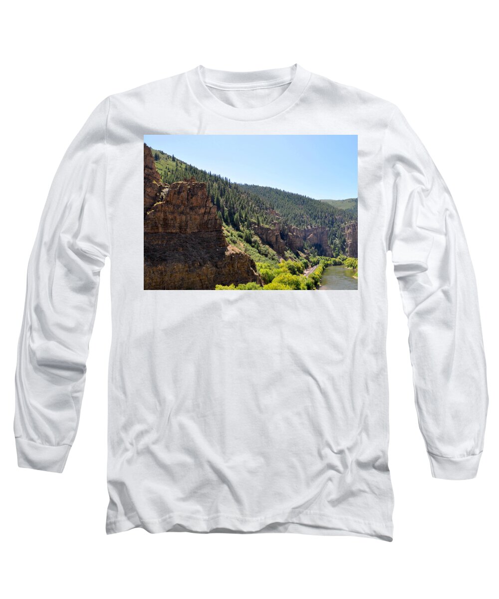 Landscape Long Sleeve T-Shirt featuring the photograph Following the Colorado River alongI70 by Rick Hansen
