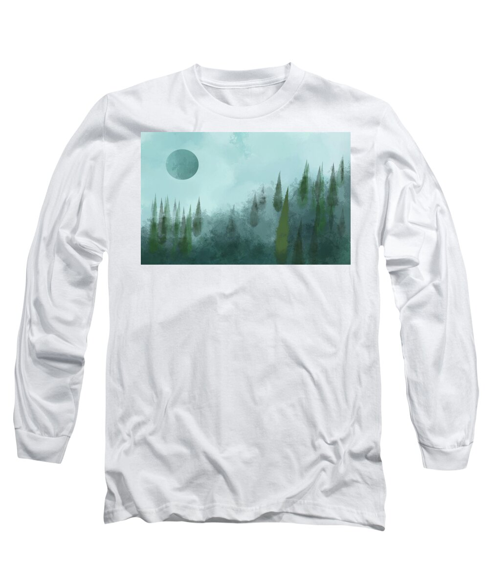 Forrest Long Sleeve T-Shirt featuring the painting Forrest by Patricia Piotrak