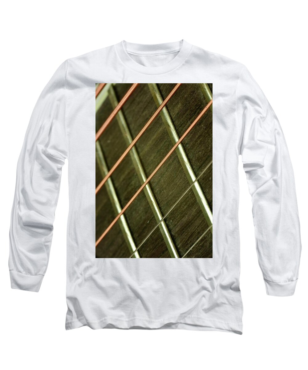 Guitar Frets Long Sleeve T-Shirt featuring the photograph Frets by Neil R Finlay