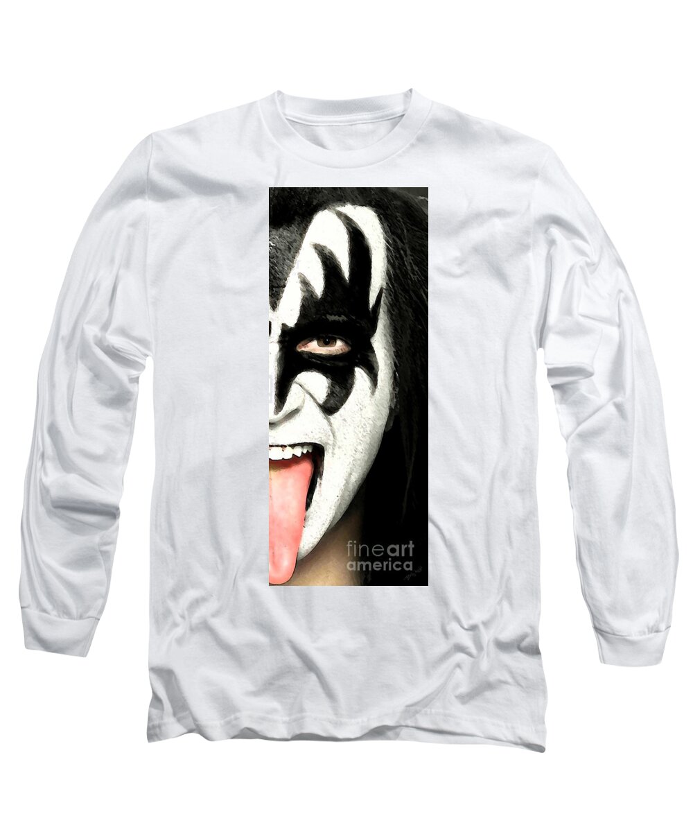 Kiss Long Sleeve T-Shirt featuring the photograph Gene by Billy Knight