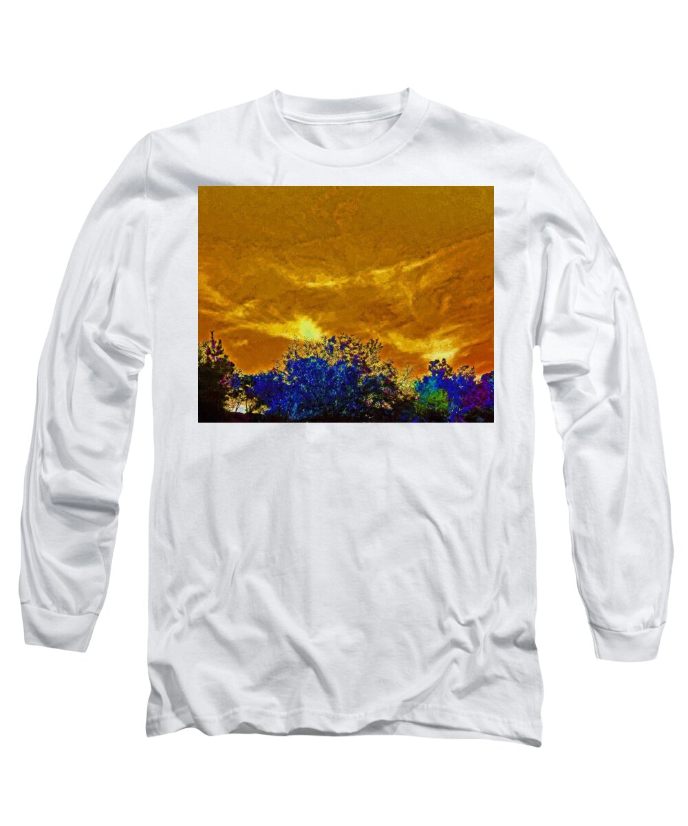 Sky Long Sleeve T-Shirt featuring the photograph Golden Sky by Andrew Lawrence