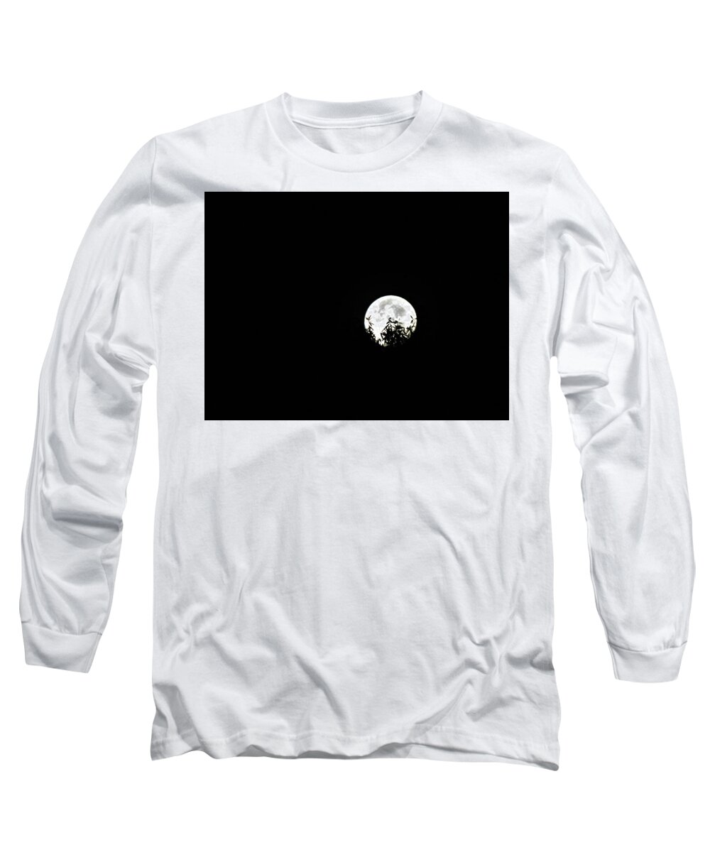 Halloween Long Sleeve T-Shirt featuring the photograph Halloween Moon Theme by Ed Williams