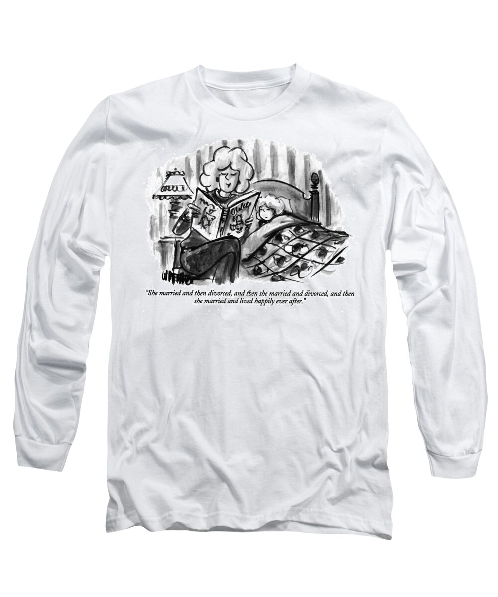 Family Long Sleeve T-Shirt featuring the drawing Happily Ever After by Warren Miller