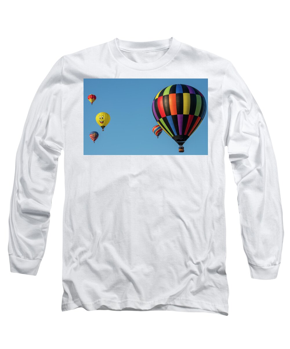 Balloon Long Sleeve T-Shirt featuring the digital art Into the Blue by Todd Tucker