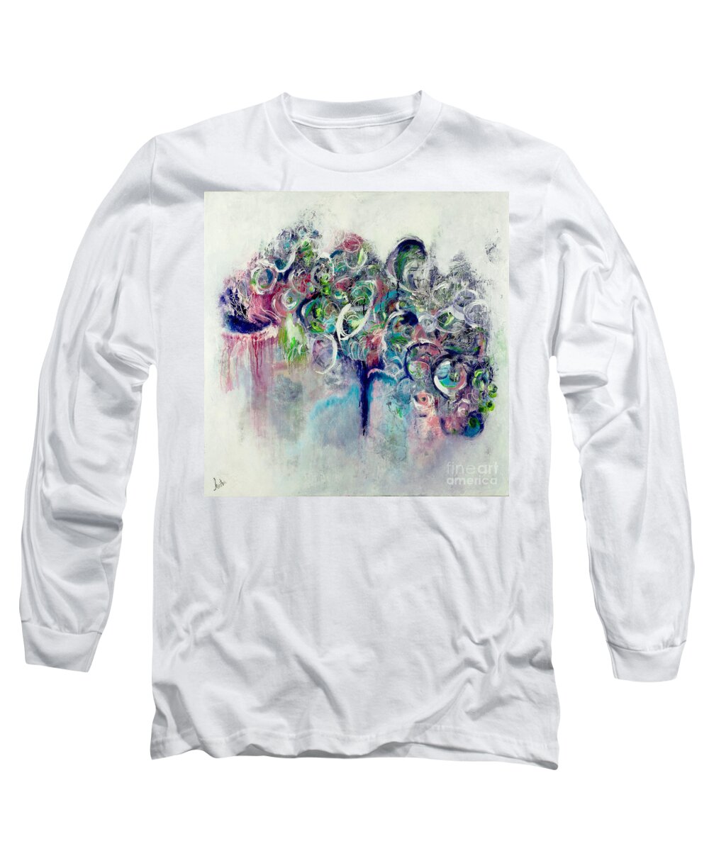 Abstract Long Sleeve T-Shirt featuring the painting Into The Light by Kirsten Koza Reed