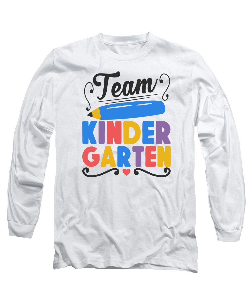 Kindergarten Long Sleeve T-Shirt featuring the digital art Kindergarten Education Kids Learning Friends by Toms Tee Store