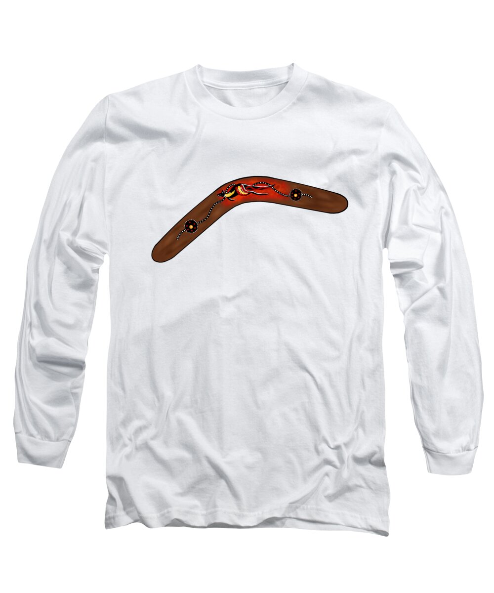 Boomerang Long Sleeve T-Shirt featuring the digital art Kylie by Aanya's Art 4 Earth