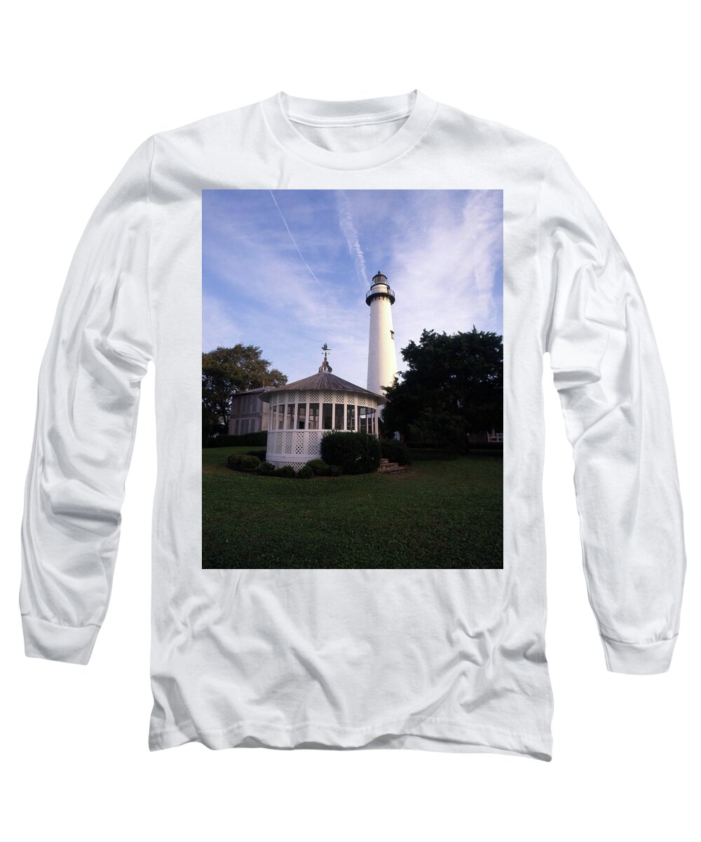 Lighthouse Long Sleeve T-Shirt featuring the photograph Lighthouse on St Simons Island by James C Richardson
