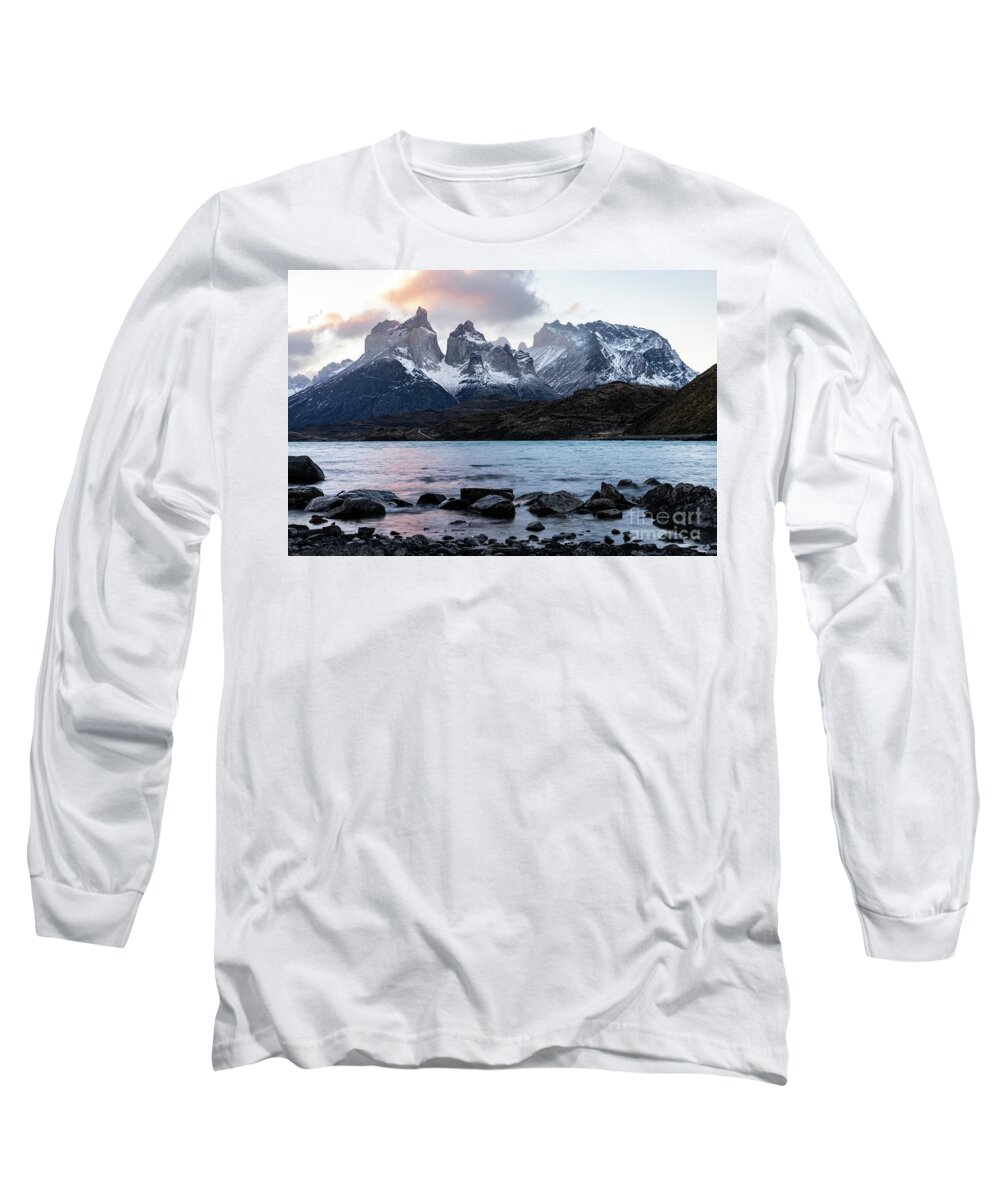 Patagonia Long Sleeve T-Shirt featuring the photograph Los Cuernos by Erin Marie Davis