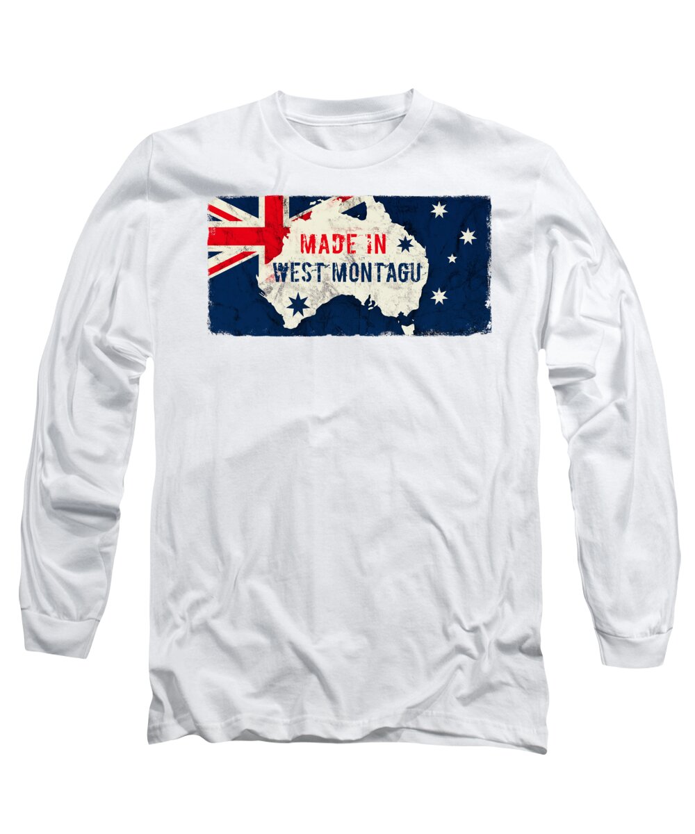West Montagu Long Sleeve T-Shirt featuring the digital art Made in West Montagu, Australia by TintoDesigns