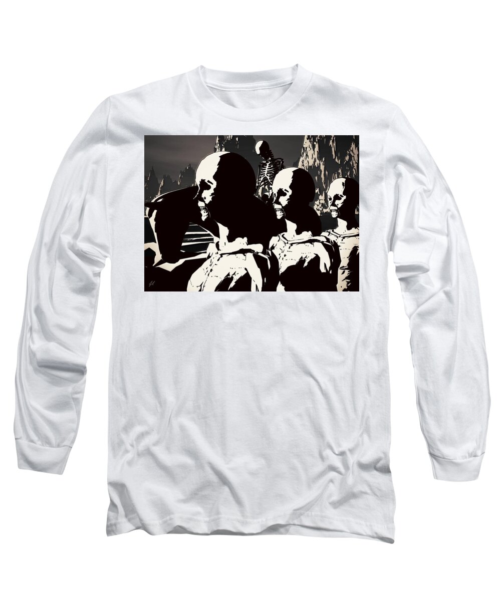 Surreal Long Sleeve T-Shirt featuring the digital art Marching Into the Future by John Alexander