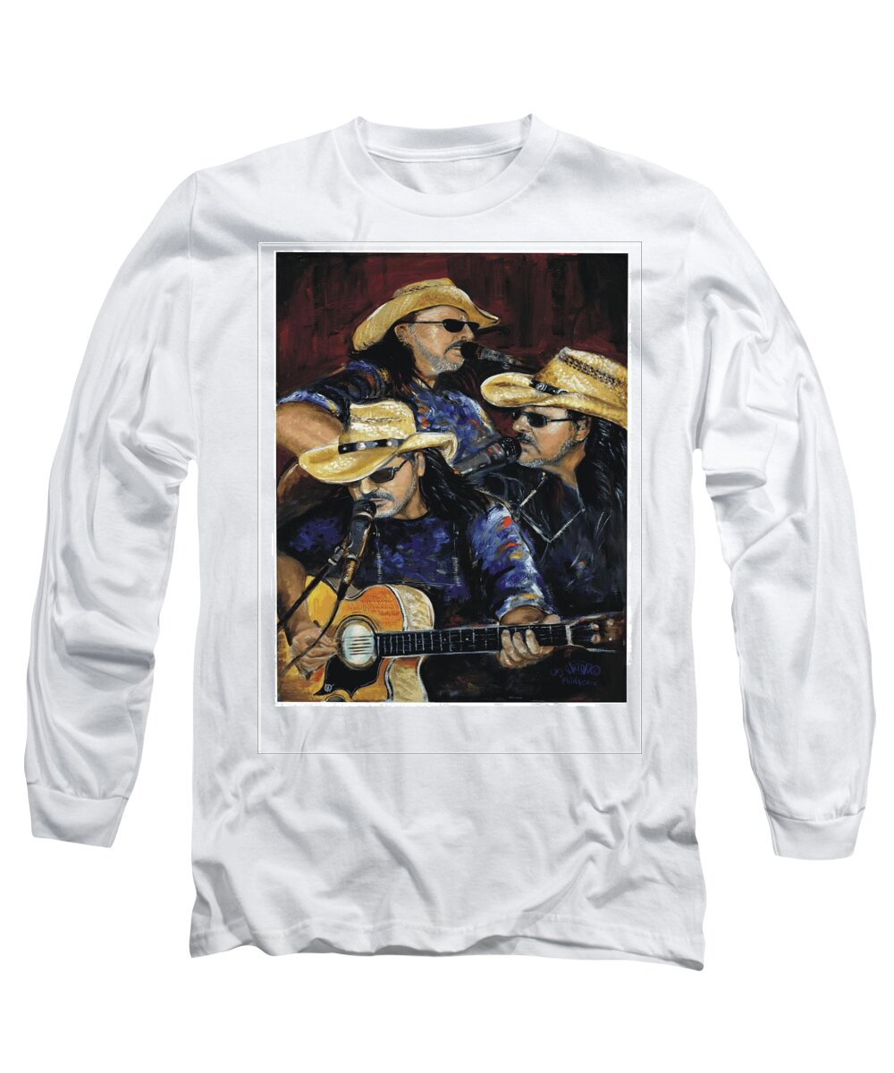 Musician Long Sleeve T-Shirt featuring the painting Mean Gene Kelton by Ken Pridgeon