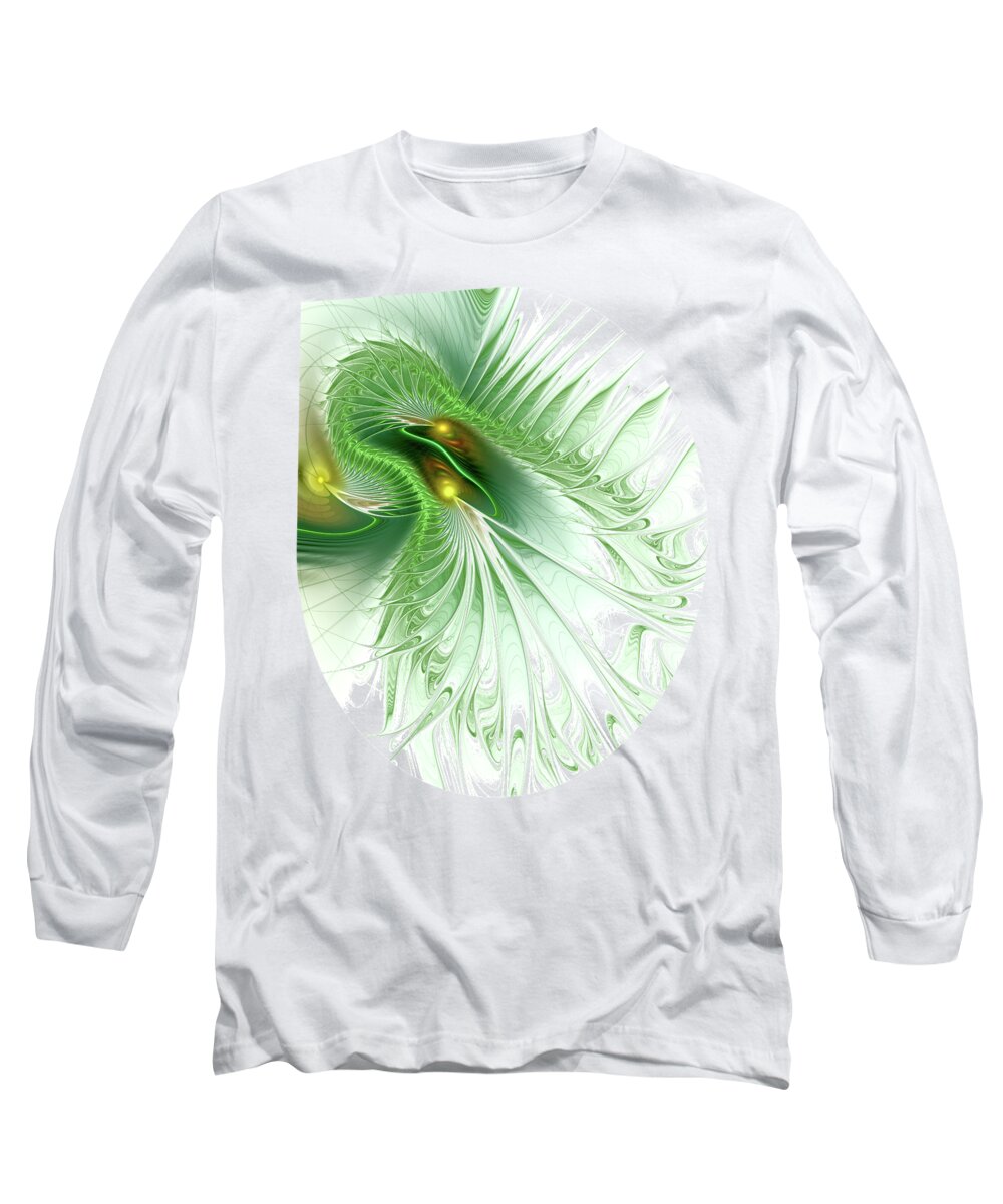 Fractal Long Sleeve T-Shirt featuring the digital art Monster Inside by Anastasiya Malakhova