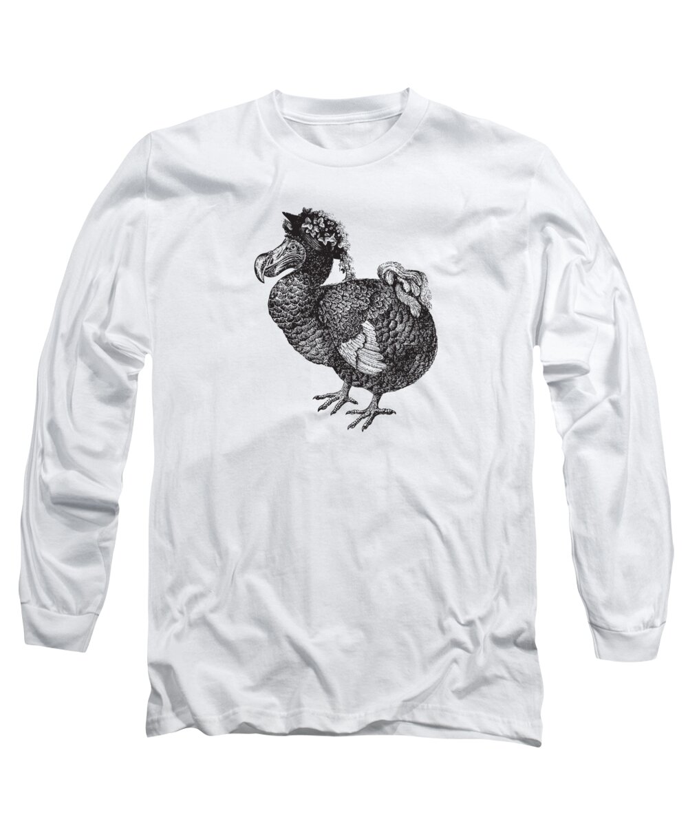 Mrs Dodo Long Sleeve T-Shirt featuring the digital art Mrs Dodo by Eclectic at Heart