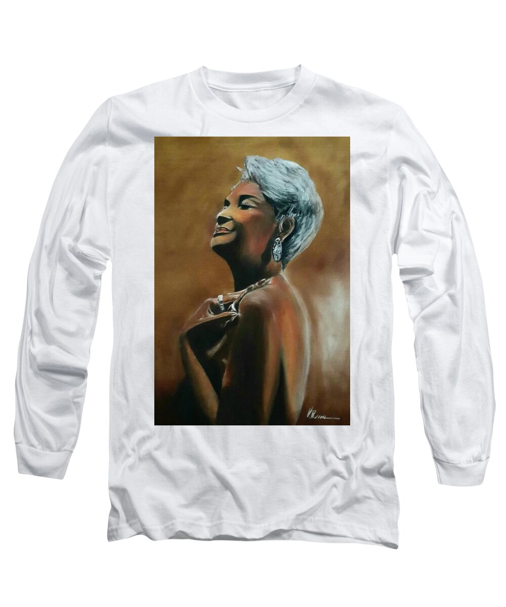 Jazz Singers Long Sleeve T-Shirt featuring the painting Nancy Wilson by Victor Thomason