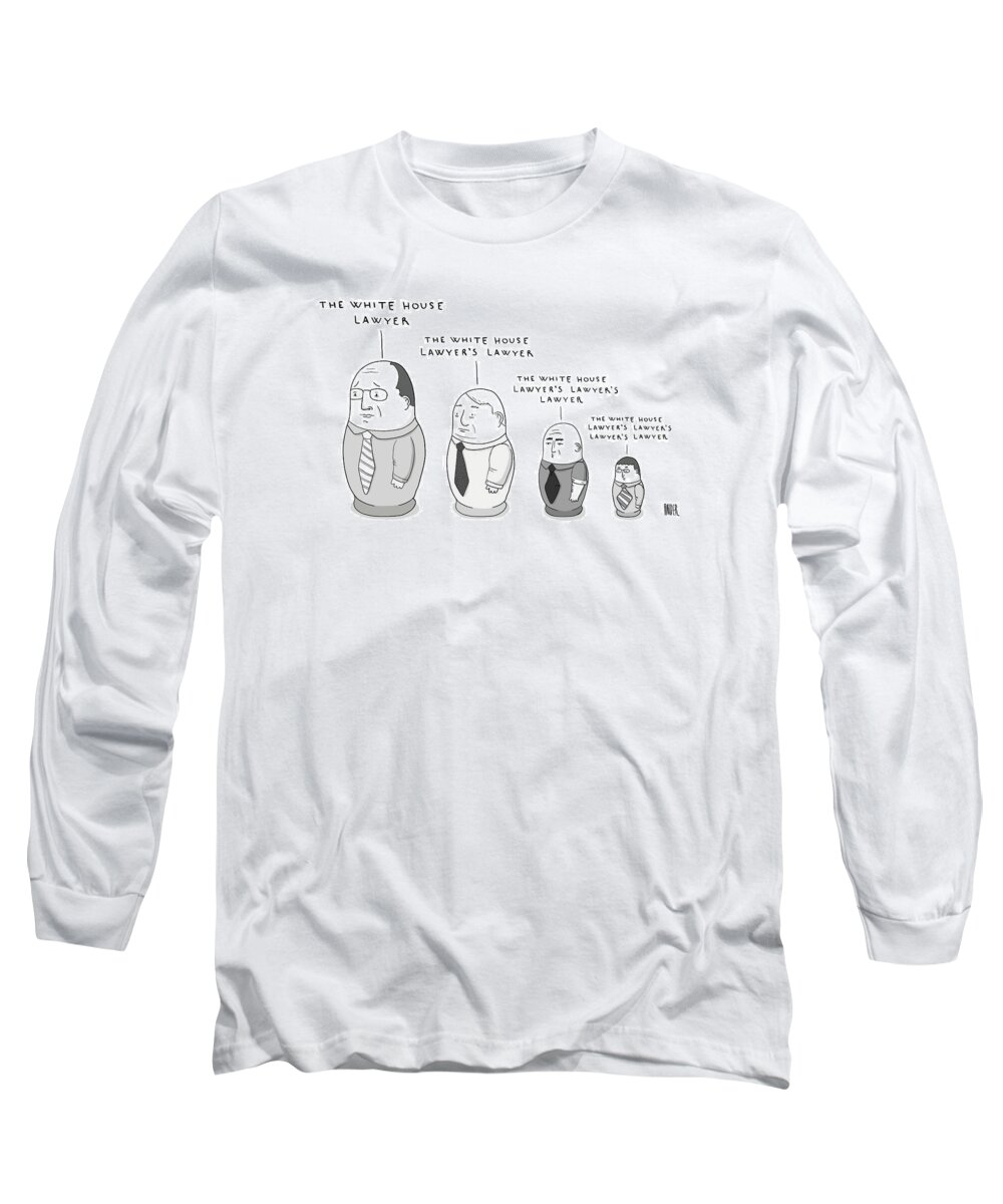 Captionless Long Sleeve T-Shirt featuring the drawing Nesting Dolls by Alexander Andreades