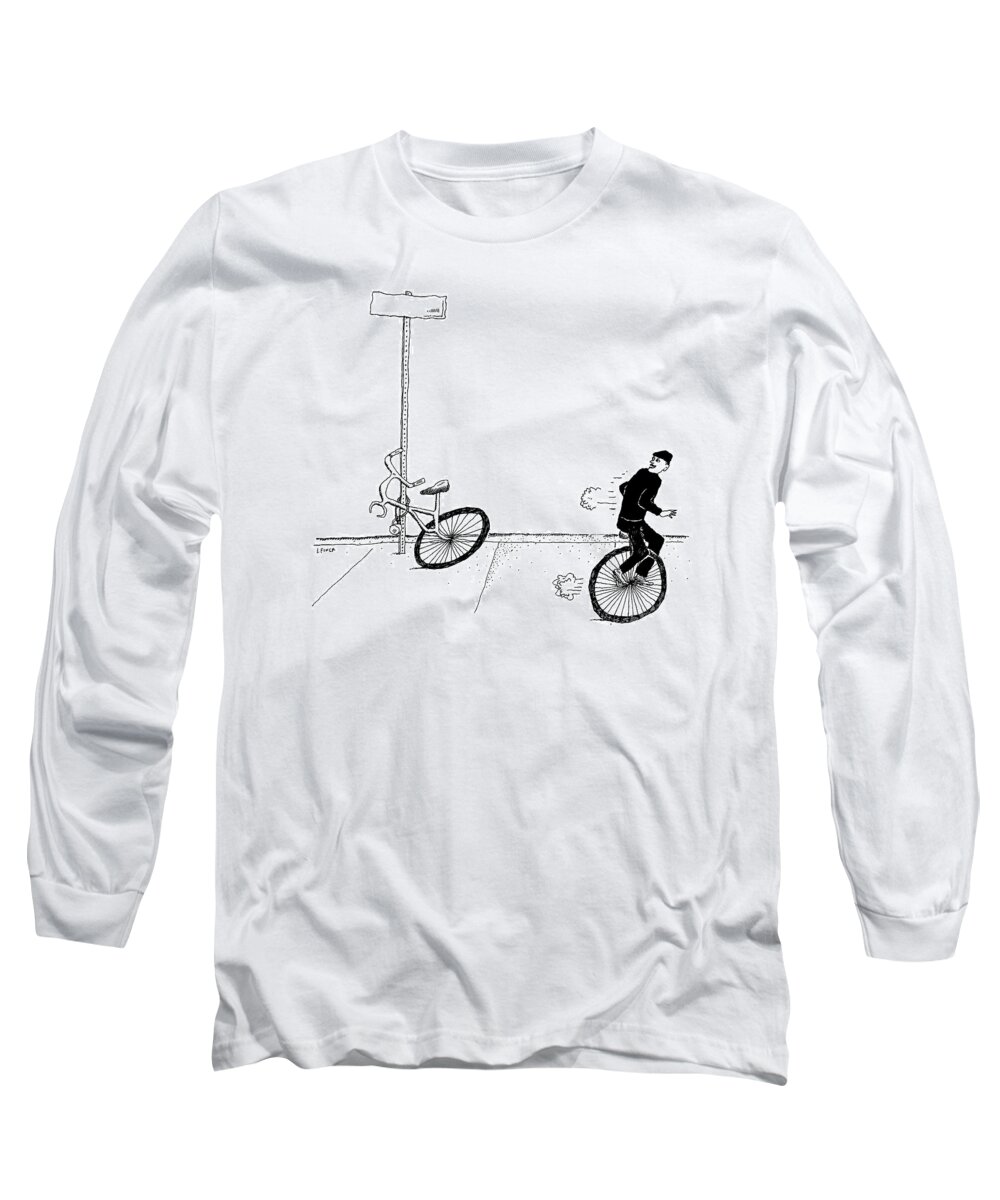 Captionless Long Sleeve T-Shirt featuring the drawing New Yorker September 20, 2021 by Liana Finck