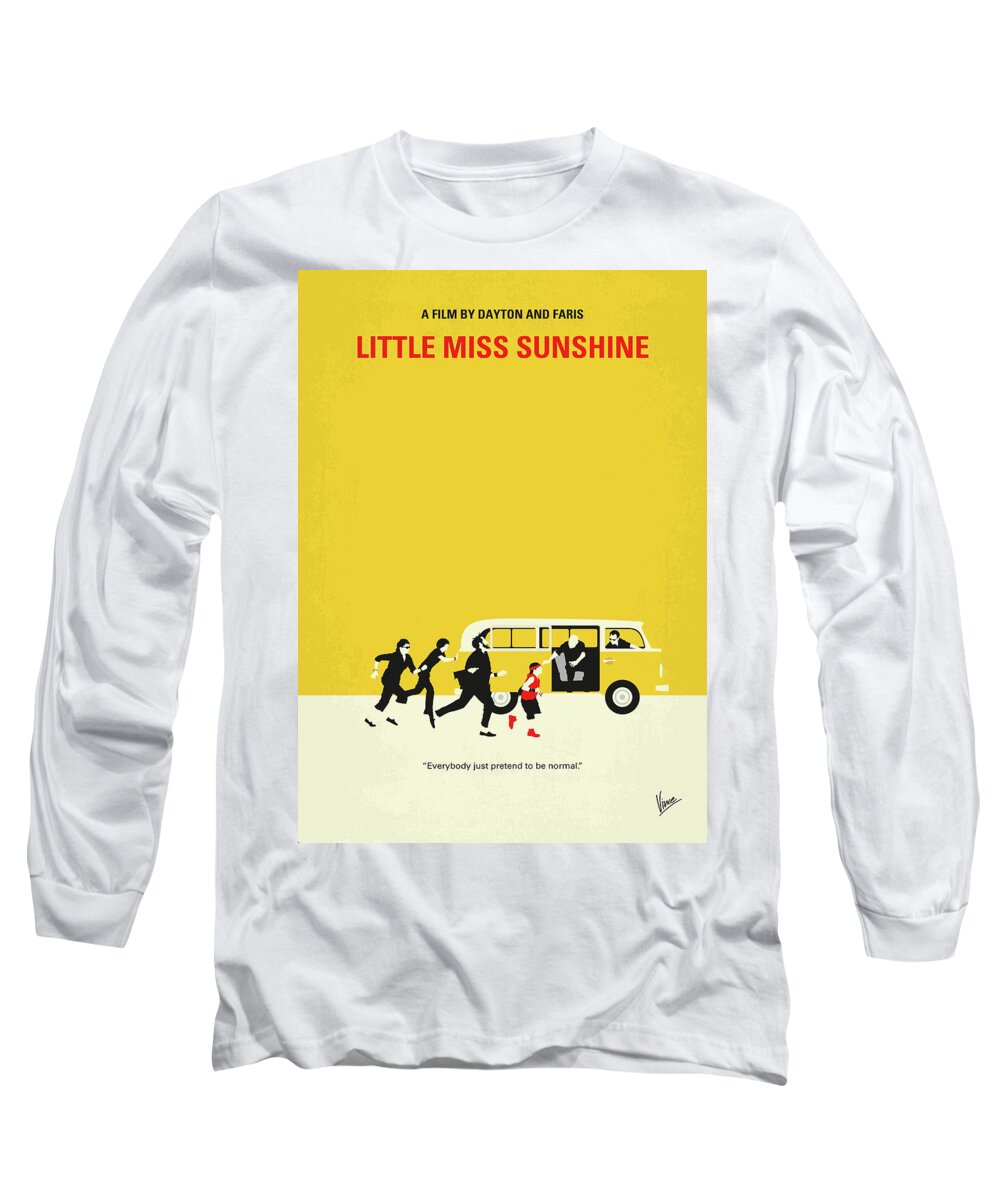 Little Miss Sunshine Long Sleeve T-Shirt featuring the digital art No103 My Little Miss Sunshine movie poster by Chungkong Art