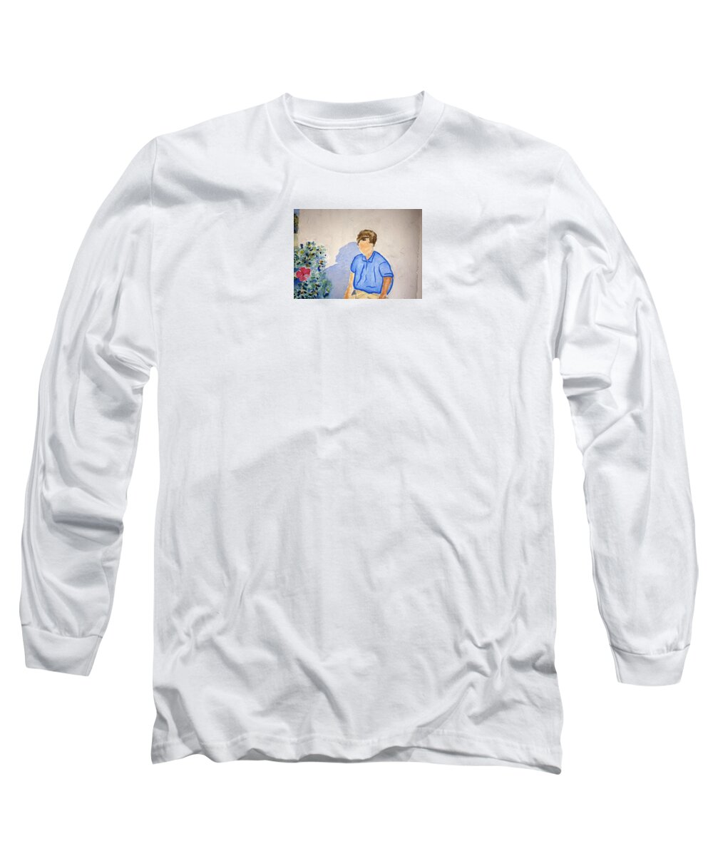 Watercolor Long Sleeve T-Shirt featuring the painting Norma by John Klobucher