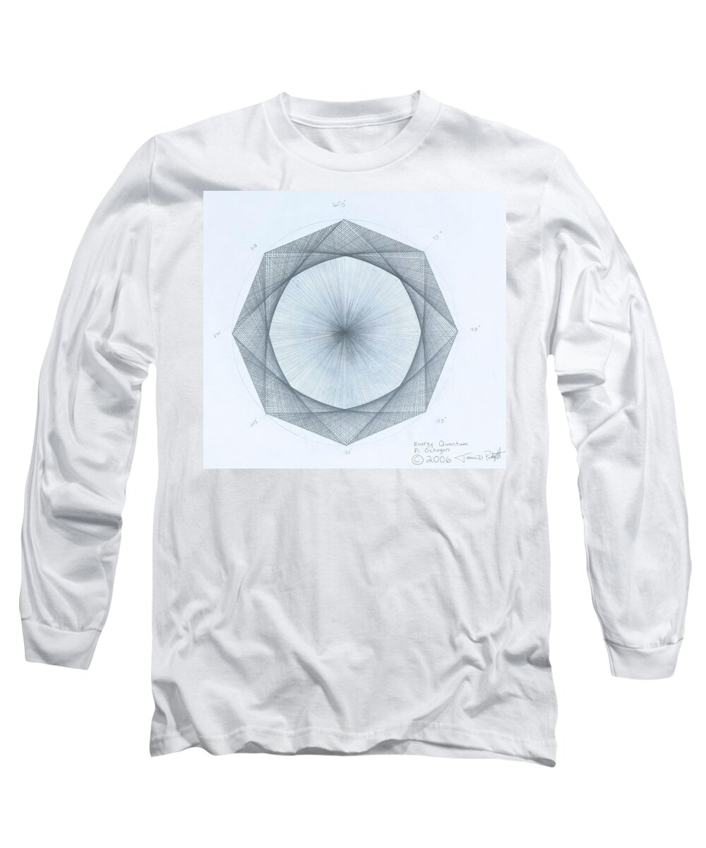 Octagon Long Sleeve T-Shirt featuring the drawing Octagon limits by Jason Padgett