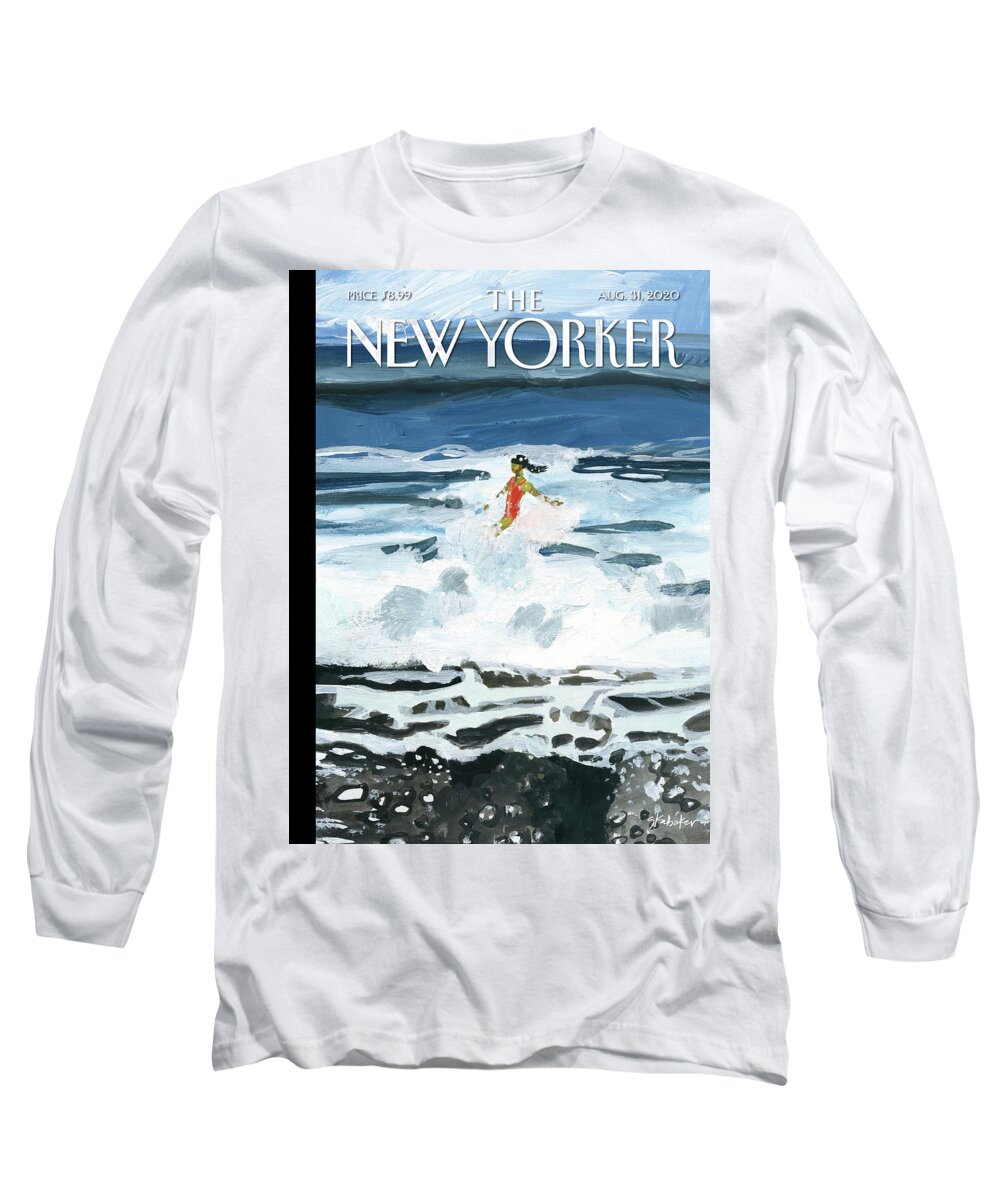 Summer Long Sleeve T-Shirt featuring the painting Out Of The Blue by Gayle Kabaker