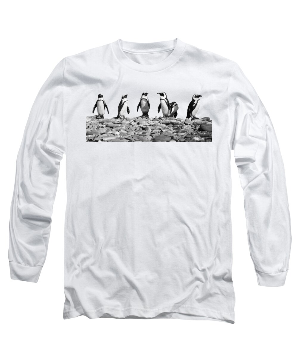 Penguins Long Sleeve T-Shirt featuring the photograph Penguins by Delphimages Photo Creations