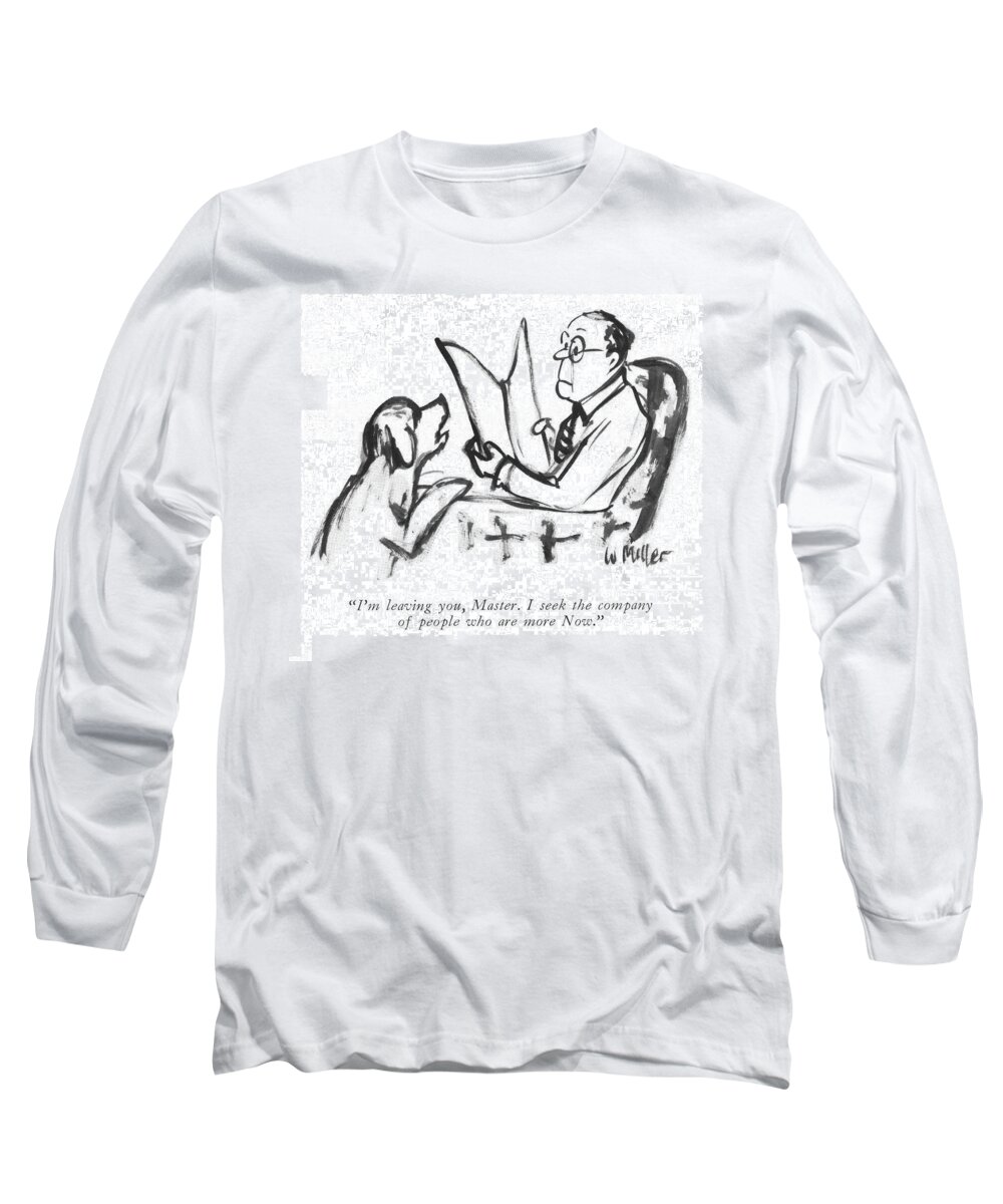  i'm Leaving You Long Sleeve T-Shirt featuring the drawing People Who Are More Now by Warren Miller