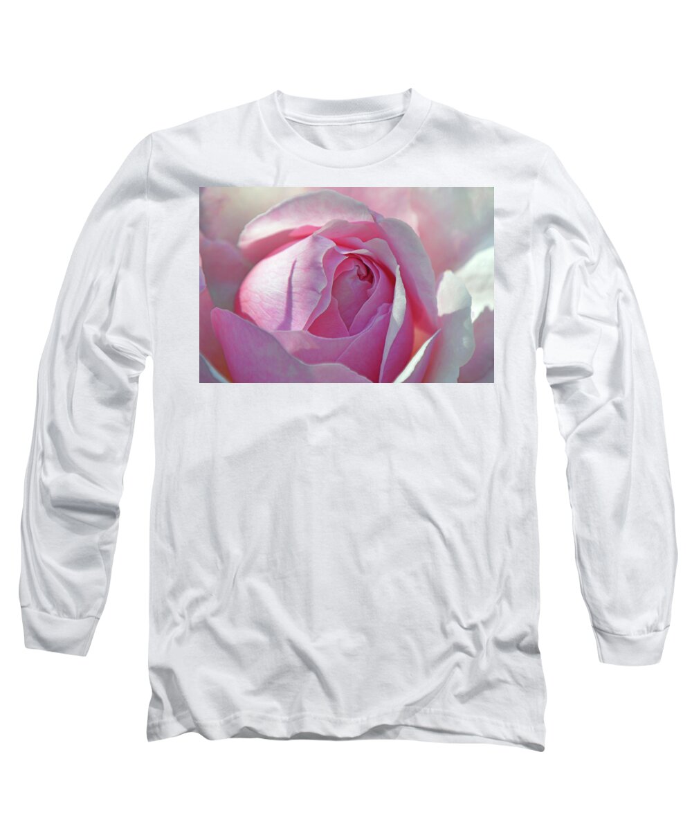 Rose Long Sleeve T-Shirt featuring the photograph Perfection In Pink. by Terence Davis